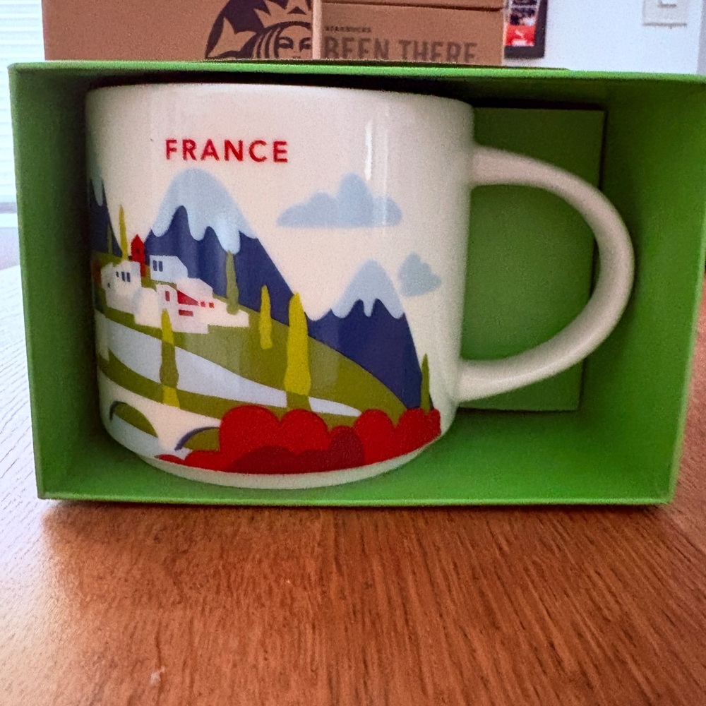 Starbucks France Mug - White with Scenic Multicolor Design